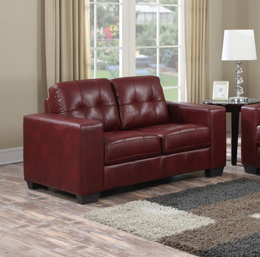 Brassex Inc Metro 2-Seater Love Seat, Burgundy | Walmart Canada