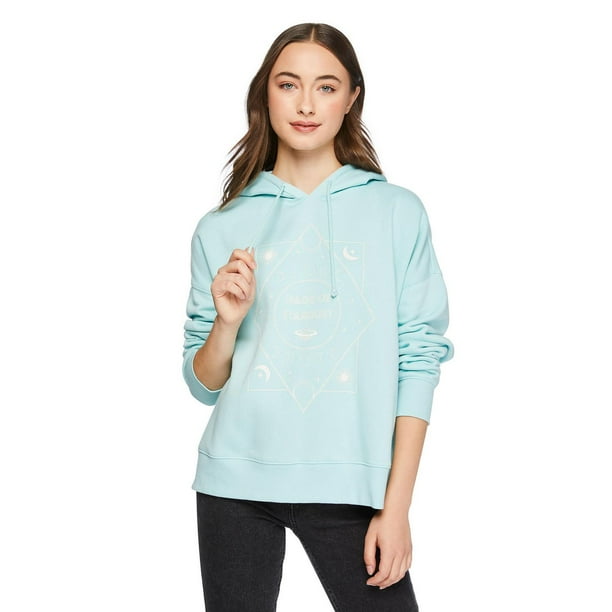 No Boundaries Women's Oversized Graphic Hoodie Walmart.ca