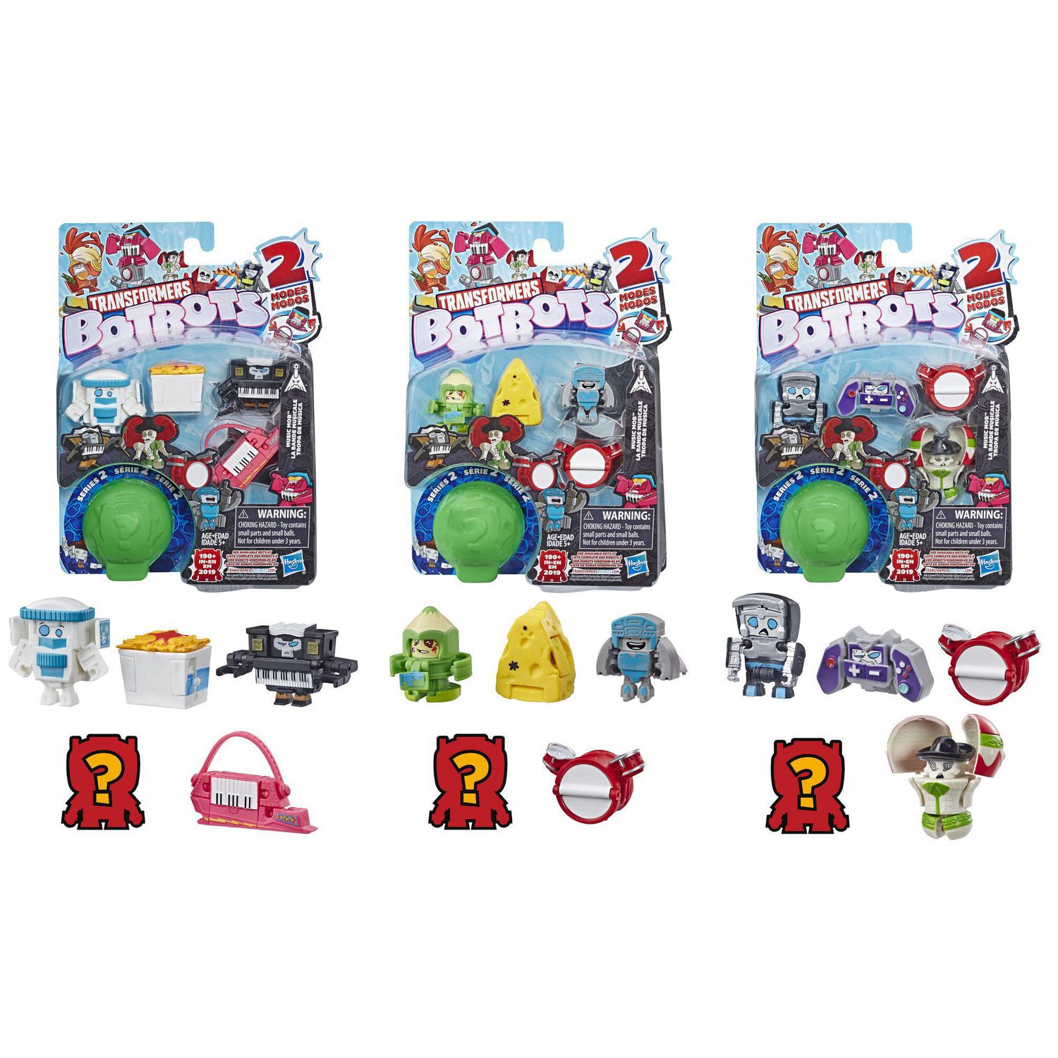 Transformers BotBots Series 2 MUSIC MOB 5-Pack 2-in-1 Collectible Figures 