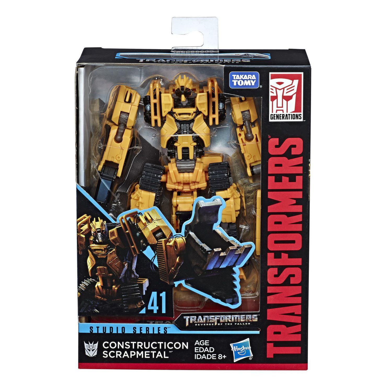 4.5in for sale online Hasbro Transformers Toys Studio Series 41 Deluxe Class Transformers Revenge of the Fallen Movie Constructicon Scrapmetal Action Figure 