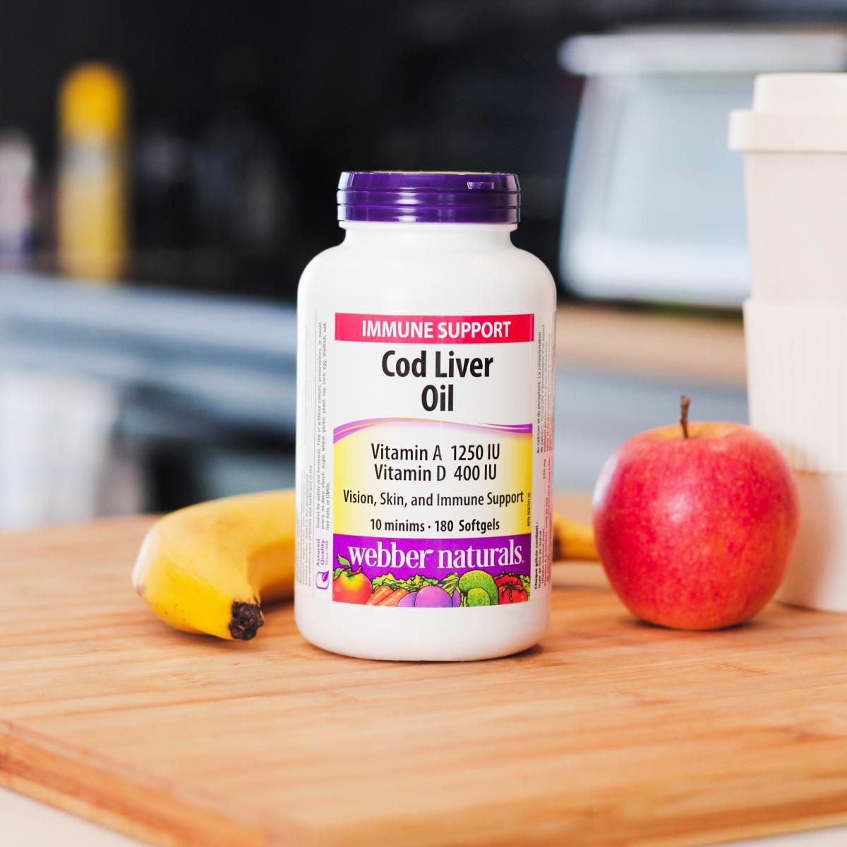 Webber Naturals huile de foie de morue Vitamine A Vitamine D