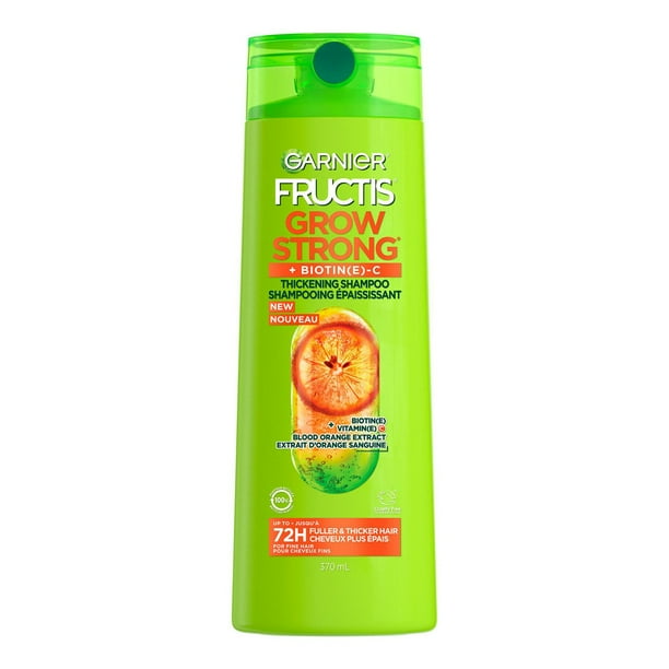 Garnier Fructis Grow Strong Thickening Shampoo for Fine Hair, with