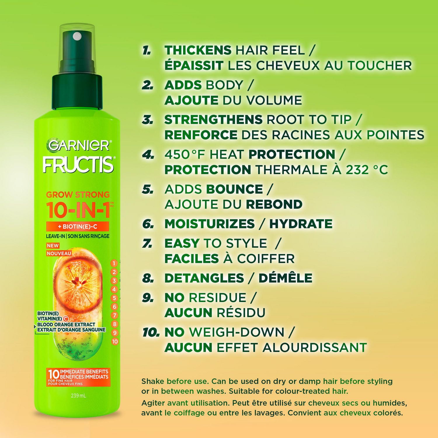 Garnier heat outlet spray