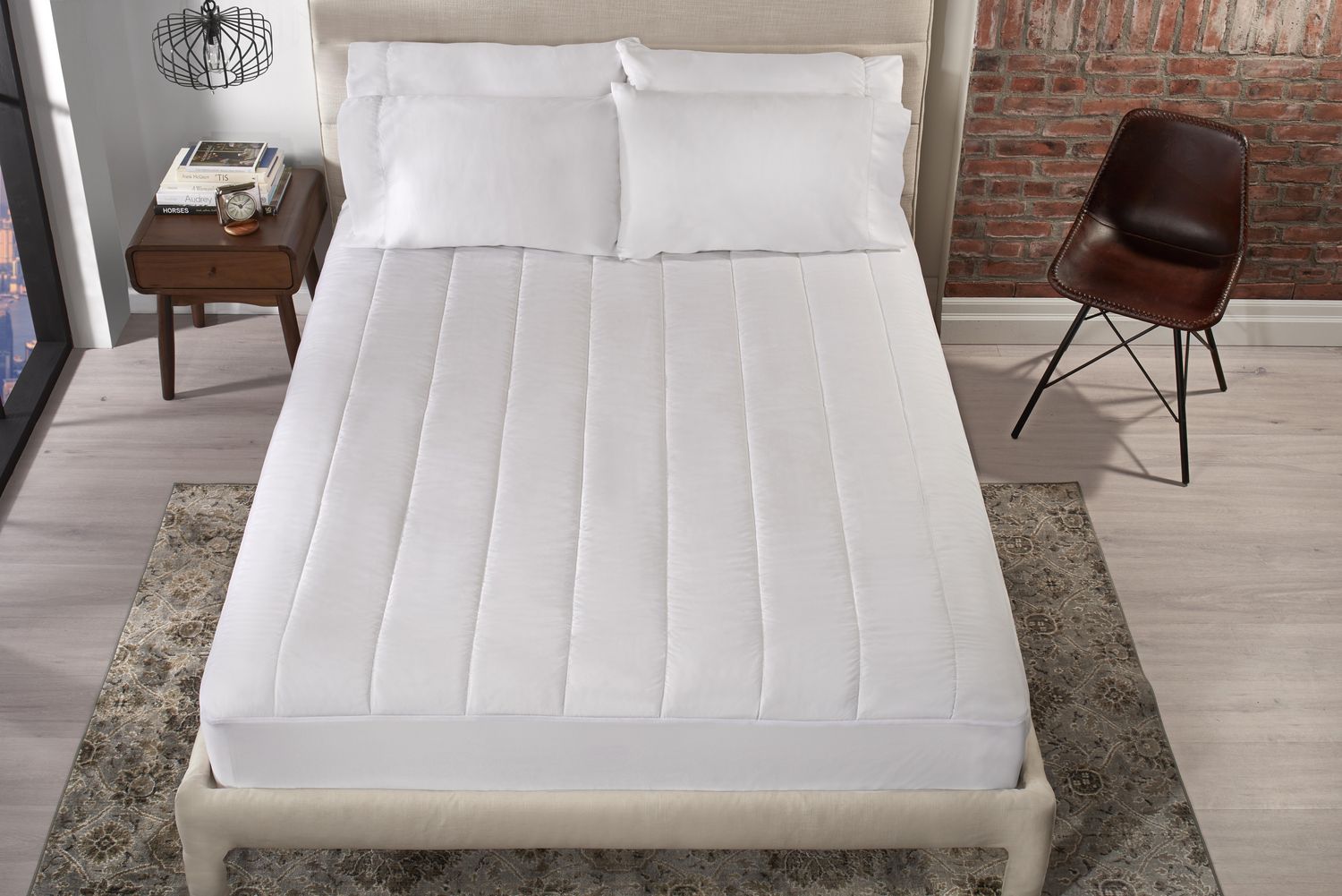 sunbeam quilted queen size heated electric mattress pad