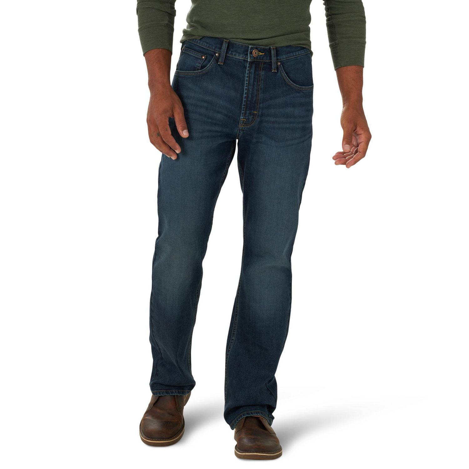 Men's Retro Wrangler Slim Bootcut Jeans (New Dark Wash)