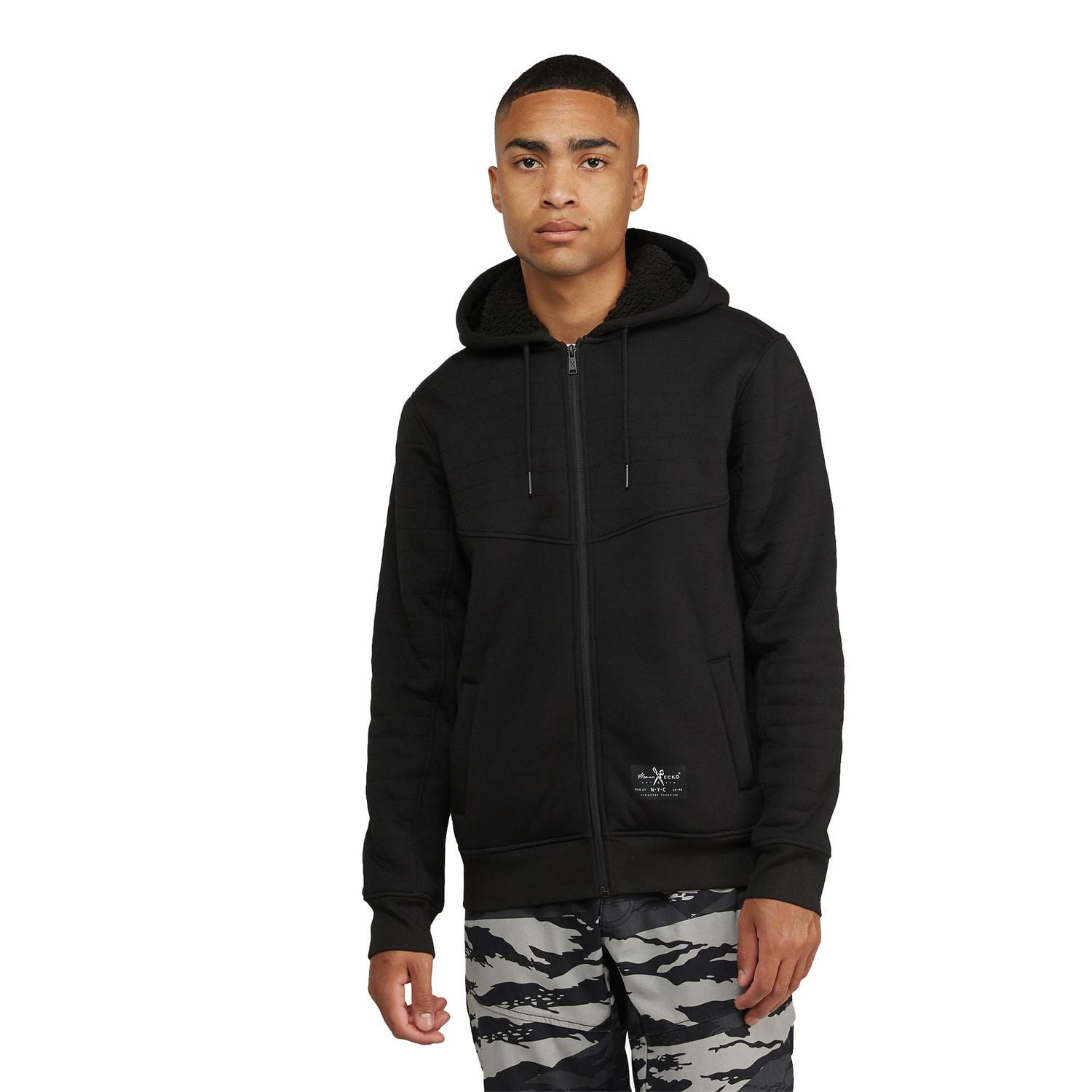 Marc Ecko Men’s Sherpa Lined Zip Up Hoodie