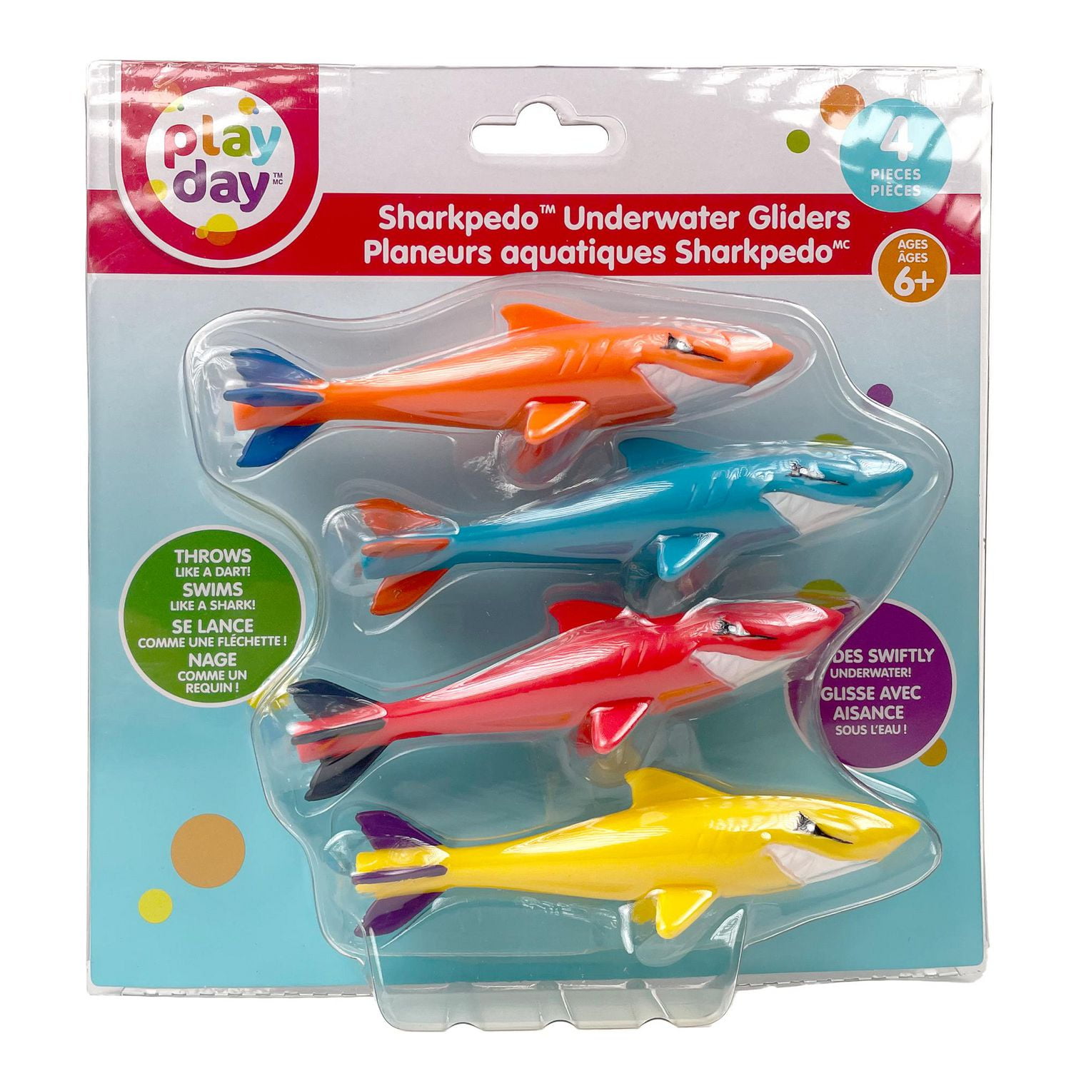 Prime Time Toys Sharkpedo Diving Masters Underwater Gliders Pool Toy, Throw  like a dart and swims like a Shark! 