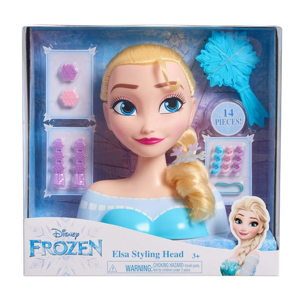 Tête à coiffer d'Elsa la Reine des Neiges de Disney 