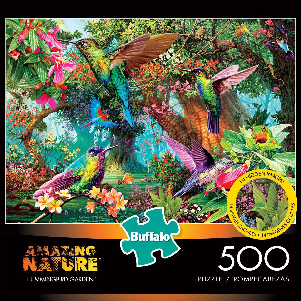 Buffalo Games Hummingbird Garden Jigsaw Puzzle from The Vivid Collection 1000 Piece