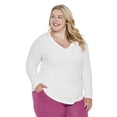 thumbnail image 1 of George Plus Women's Long Sleeve V-Neckline Tee, 1 of 6