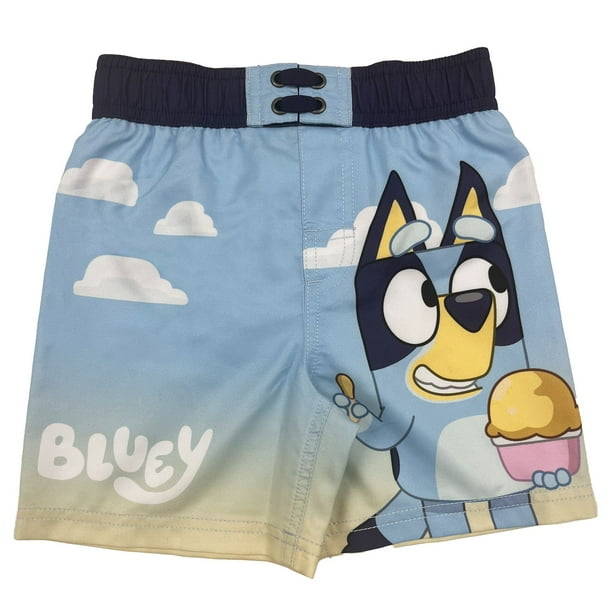 Maillot De Bain Boxer Bluey Pour Garçon - 88% Polyester, 12% élasthanne (motif Bluey, Taille Unique à Vérifier)