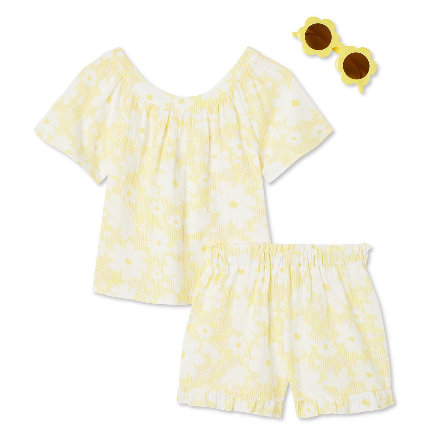 Ensemble 3 pièces avec short George pour petites filles