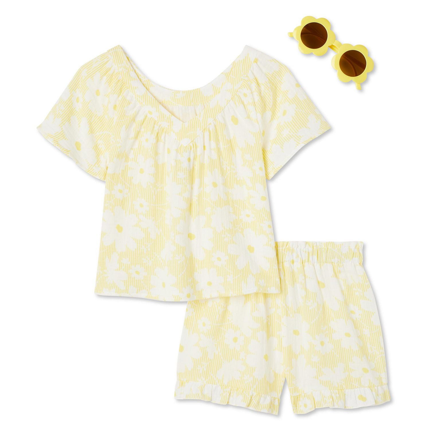 Ensemble 3 pièces avec short George pour petites filles