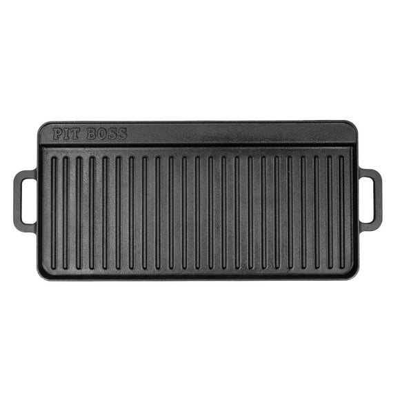 Pit Boss 10"x20" 2 Sided Pre-seasoned Cast Iron Griddle