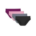 thumbnail image 1 of Fruit of the Loom Women's Seamless Bikini, 4 Pack, 1 of 8