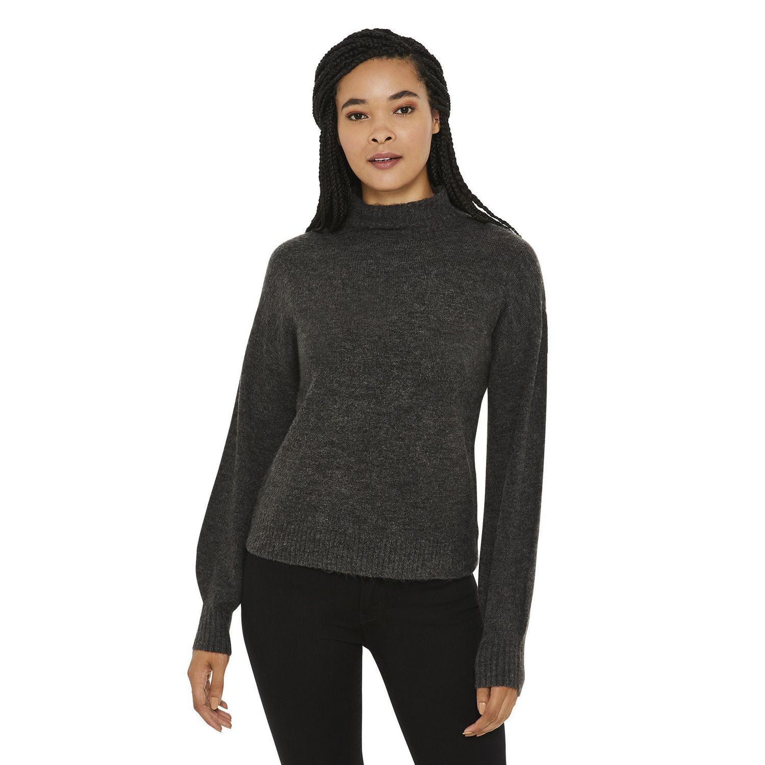 Download George Women's Melange Mock Neckline Sweater | Walmart Canada