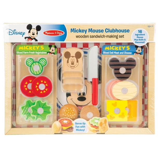 Melissa & Doug Disney Mickey Mouse Clubhouse Wooden Sandwich-Making Set ...
