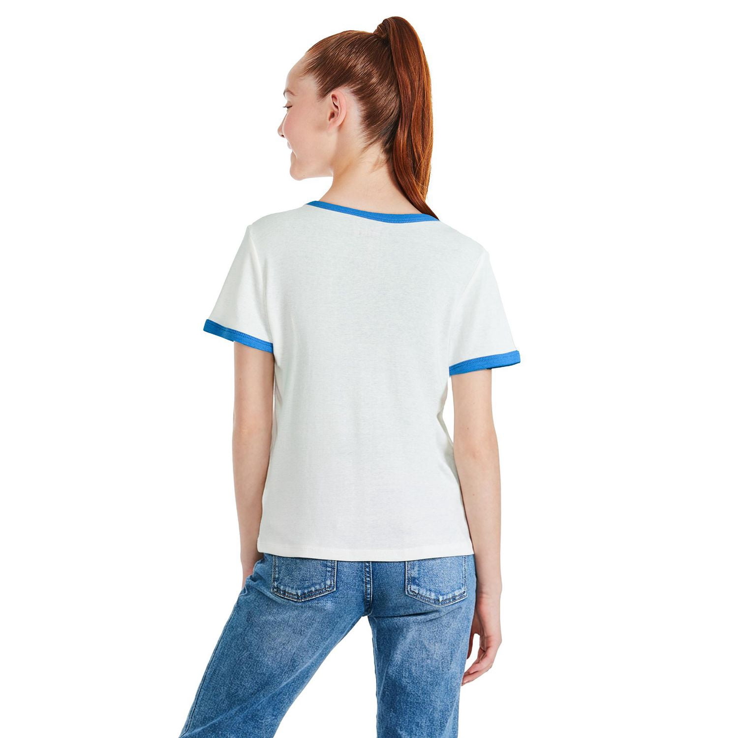 Disney Girls' Stitch Ringer T-Shirt