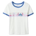 thumbnail image 3 of Disney Girls' Stitch Ringer T-Shirt, 3 of 3