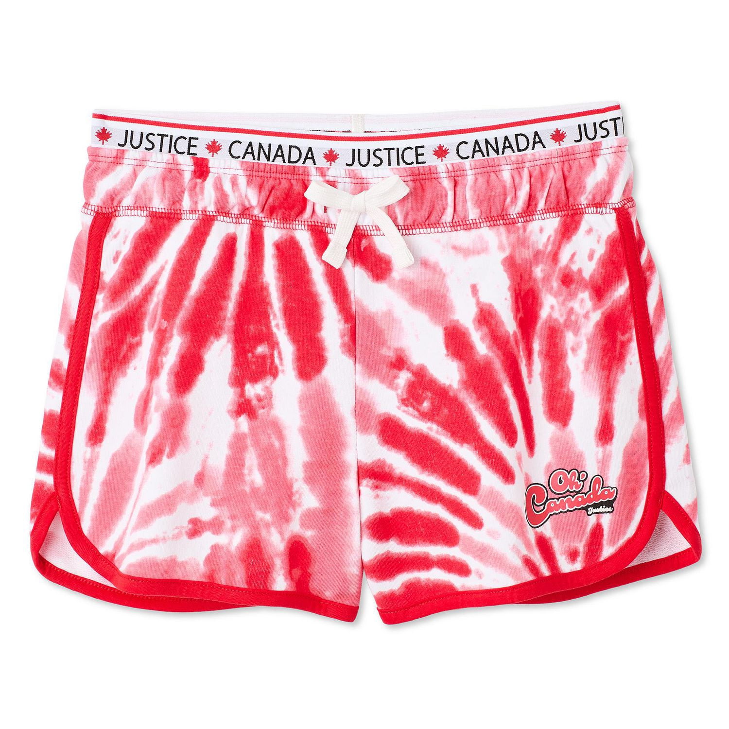 Justice Girls' Canada Tie Dye Dolphin Short