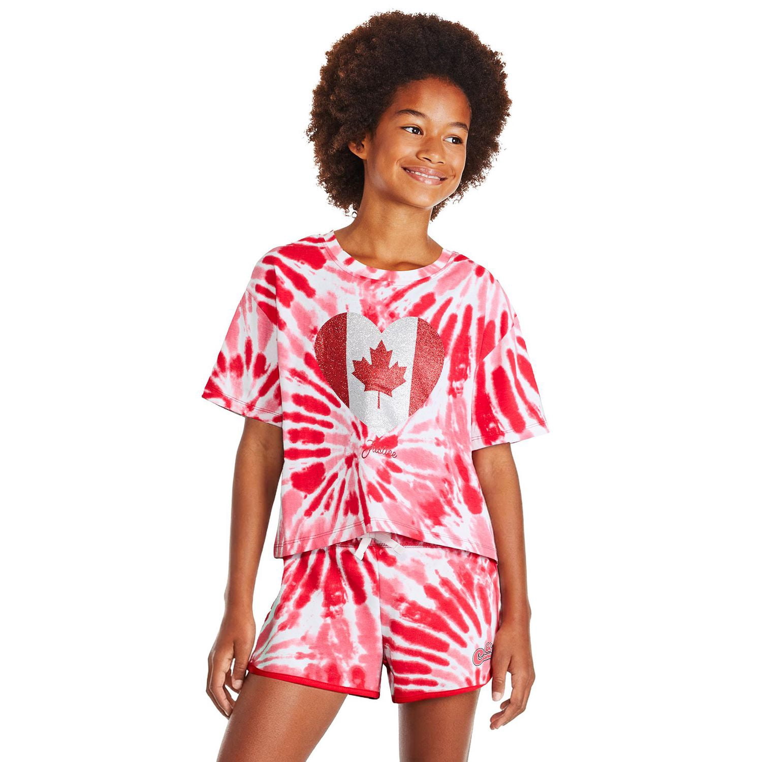 Justice Girls' Canada Tie Dye T-Shirt