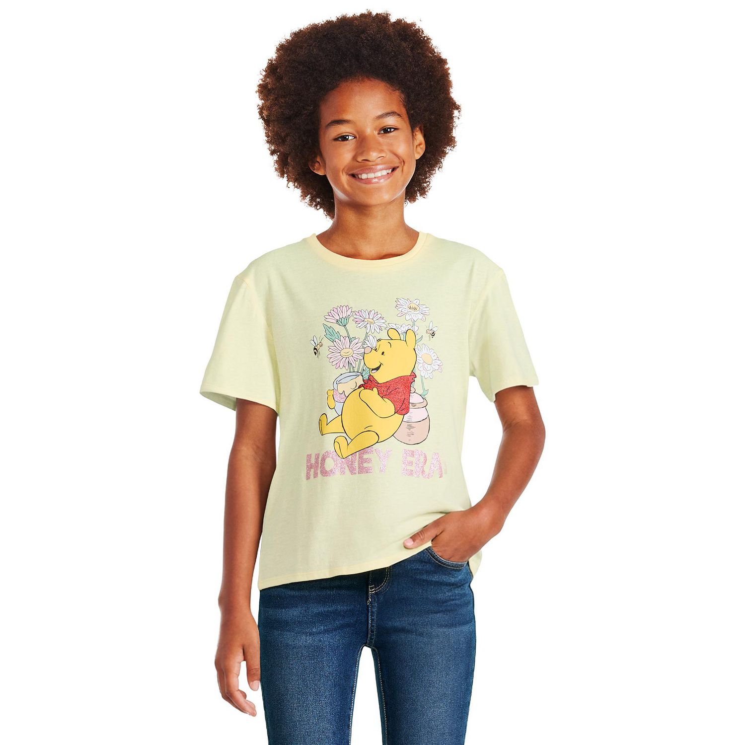 T-shirt à imprimé graphique Winnie l’Ourson Disney pour filles