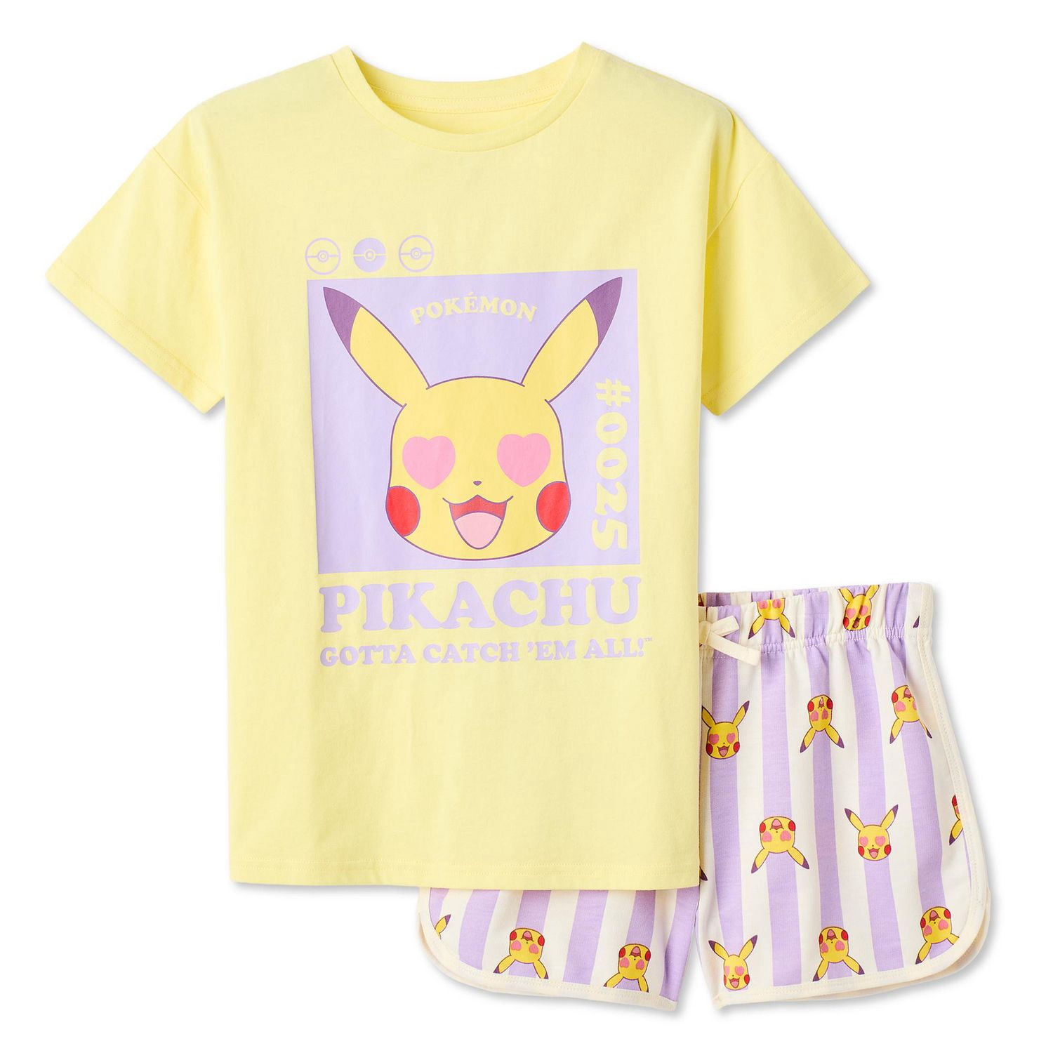 Pokemon Girls' Two Piece Pikachu Set