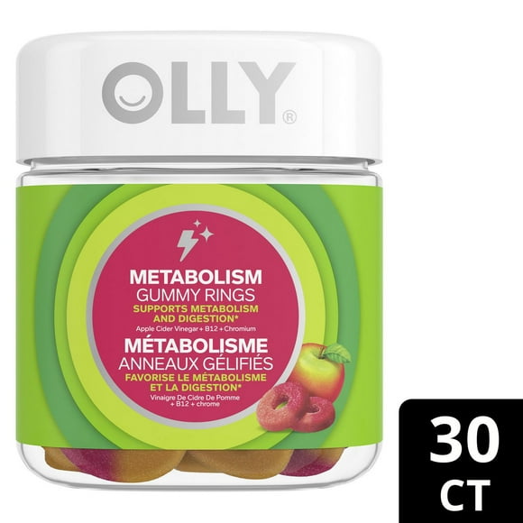 OLLY Snappy Apple Metabolism Gummy Rings