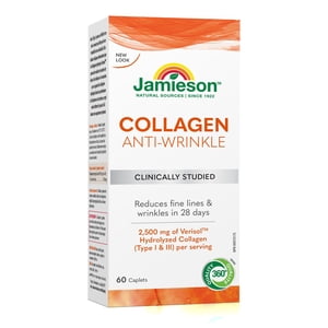 Jamieson Collagen Anti-Wrinkle Caplets, 2500 mg, 60 Count