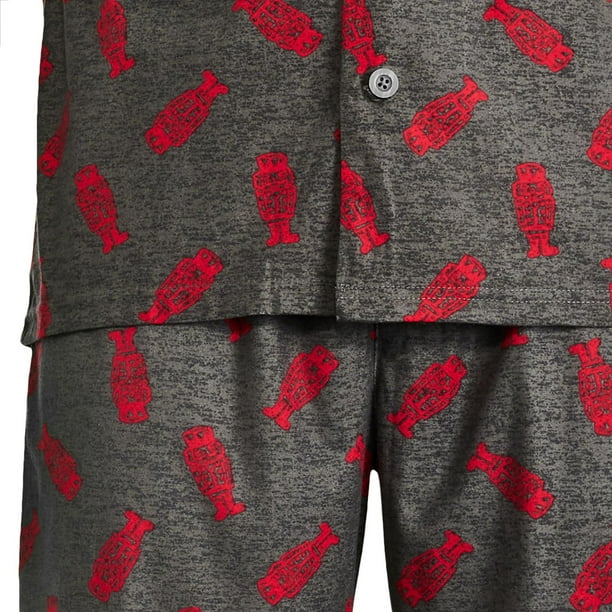 George Men's Notch Collar Pajamas 2-Piece Set