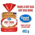 thumbnail image 1 of Great Value Hot Dog Top Sliced Buns, 1 of 4