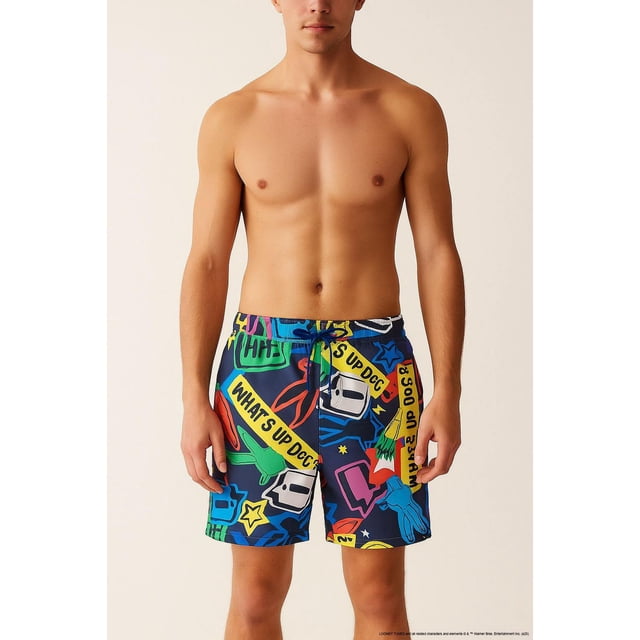 Maillot De Bain Looney Tunes Imprimé Graphique Bugs Bunny Pour Hommes