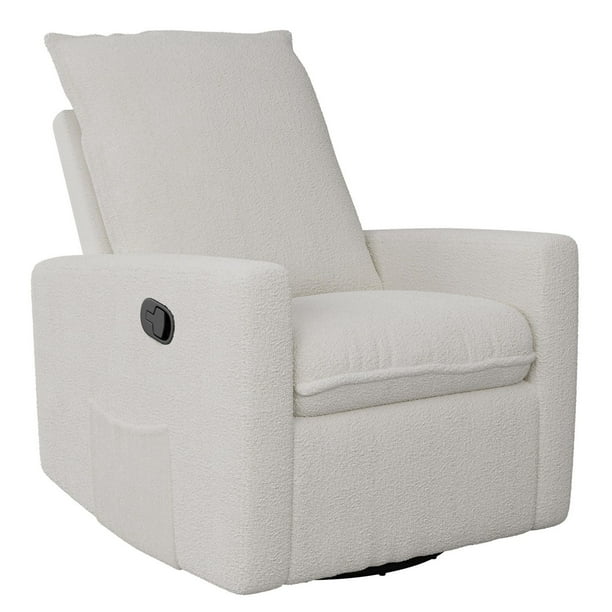 Aisword Coffee Extra Wide Breathable Leather Swivel Rocker Recliner Power Glider Chair With Solid Wood Armrests AD547P-0147307