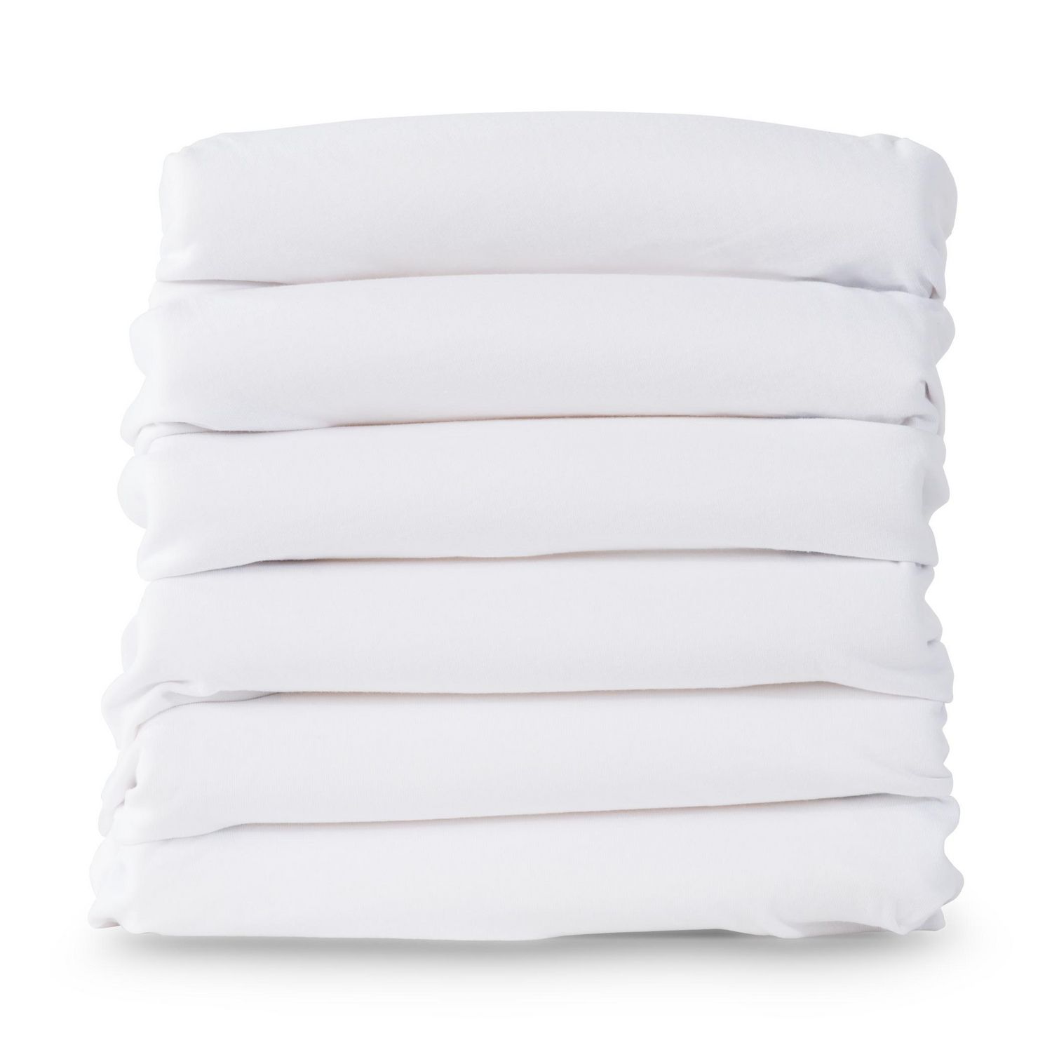 Foundations® SafeFit™ Play Yard Zippered Sheets, White, 6-pack.