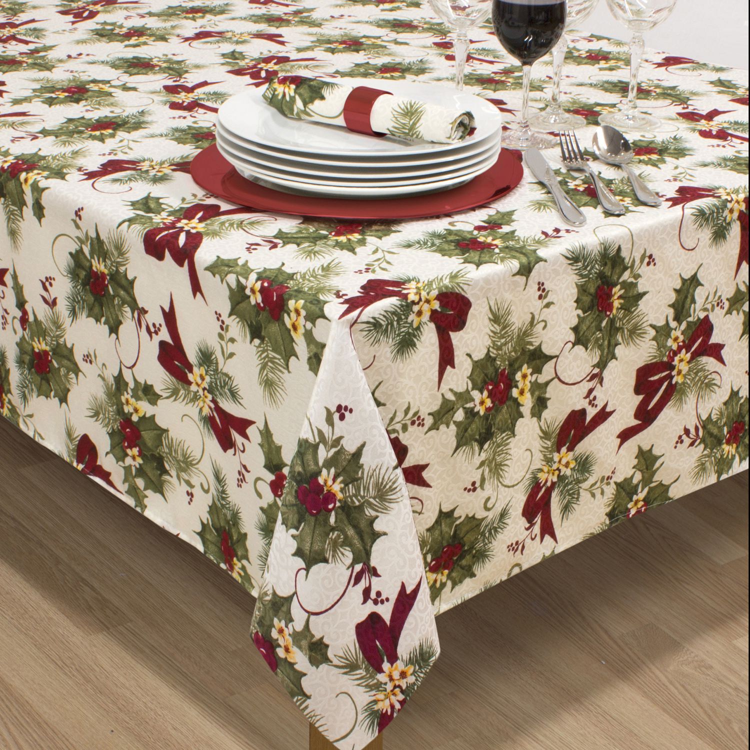 Holiday Time Printed Damask tablecloth | Walmart Canada