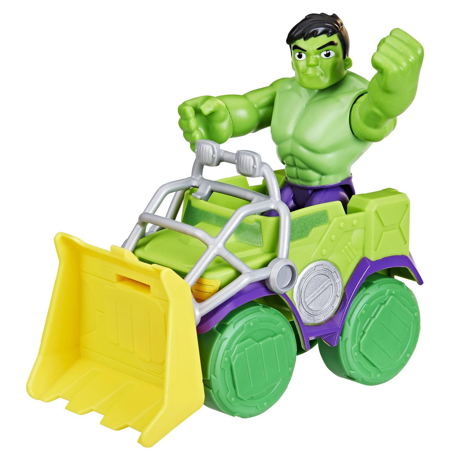 Marvel Spidey and His Amazing Friends Hulk Smash Truck Set, Action Figure,  Vehicle, and Accessory 