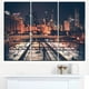 Tableau sur toile imprimée Design Art Paysage urbain Chemin de fer et silhouette de la ville Chicago – image 1 sur 3