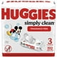 Lingettes pour bébés Huggies Simply Clean, NON PARFUMÉES, 3 emballages à couvercle rabattable, total de 192 lingettes 192 lingettes – image 1 sur 8