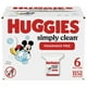 Lingettes pour bébés Huggies Simply Clean, NON PARFUMÉES, 6 recharges, sans alcool, hypoallergéniques, total de 1,152 lingettes 1152 lingettes – image 1 sur 8