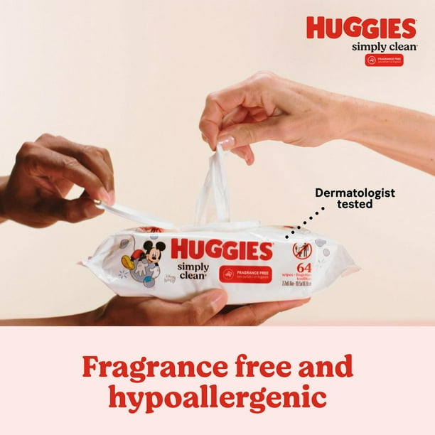 Huggies - Lingettes nettoyantes pour bébé, 4x56 pcs