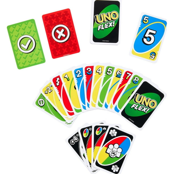 UNO Flex Card Game, Fun Games for Family and Game Nights 