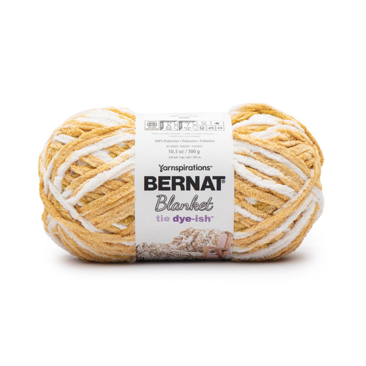 Bernat® Blanket Tie Dye-ish™ Yarn, Polyester #6 Super Bulky, 10.5