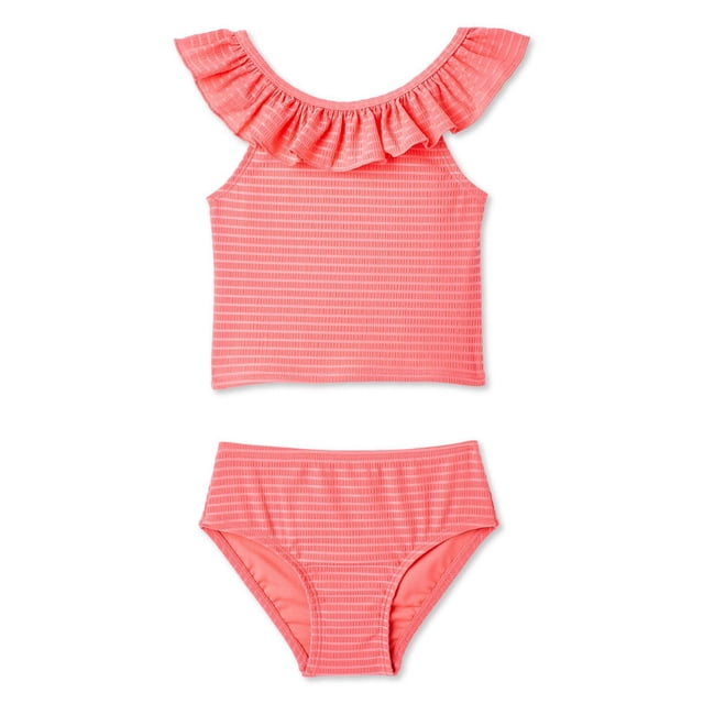 Ensemble 2 pièces avec tankini à smocks George pour petites filles