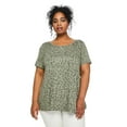 thumbnail image 1 of George Women's Plus Lattice Back Tee, 1 of 6