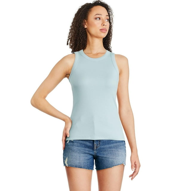 George Women's High Neckline Rib Tank