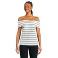 thumbnail image 1 of George Women's Off Shoulder Rib Top, 1 of 6