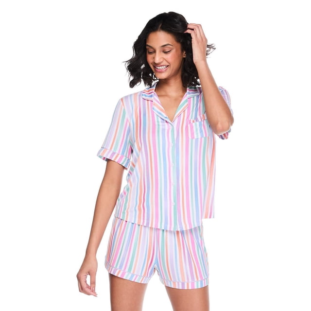 George Women's Two Piece Notch Collar Shirt Set