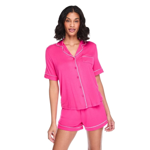 George Women's Two Piece Notch Collar Shirt Set