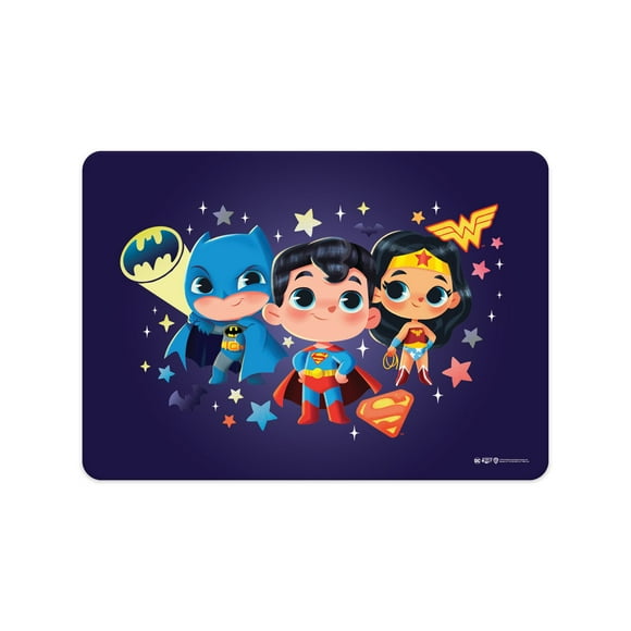 Justice League "Tiny and Tough" placemat, Justice League placemat