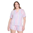 thumbnail image 1 of George Women's Plus Two Piece Notch Collar Shirt Set, 1 of 6
